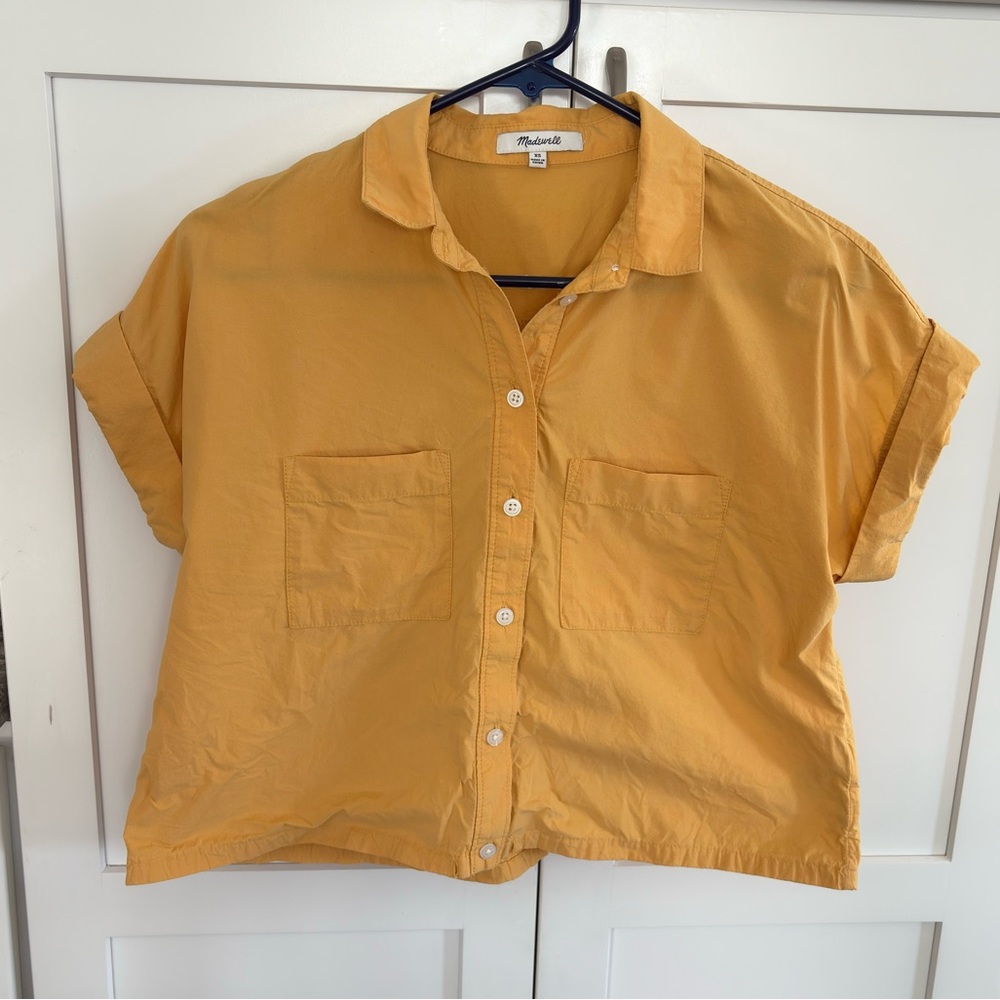Madewell Signature Poplin Button-Up Drawstring Shirt